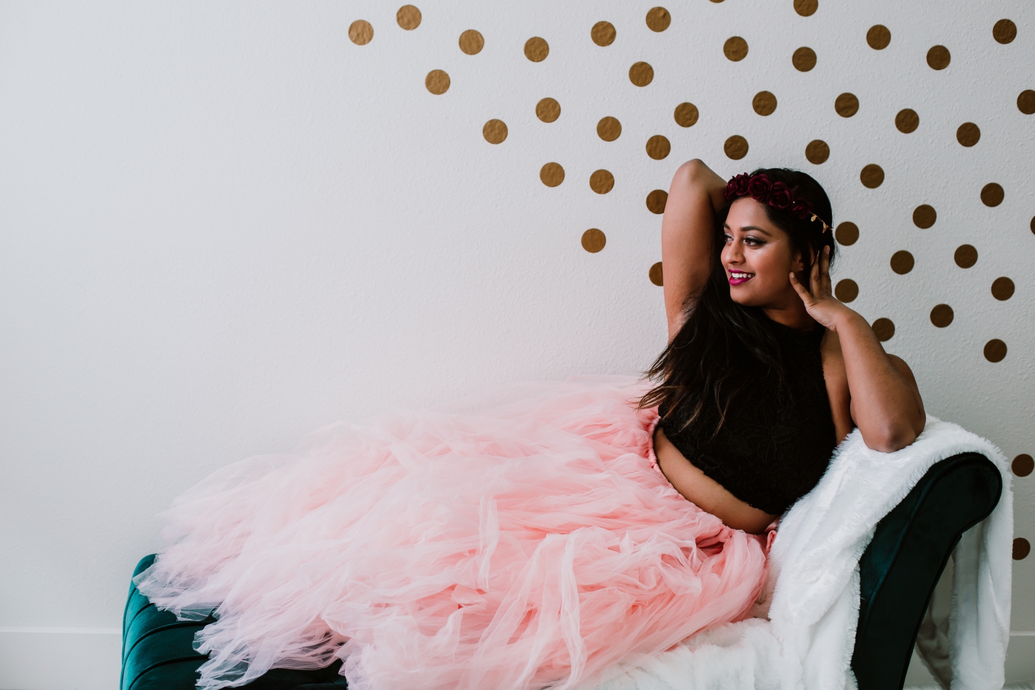 Pink tutu boudoir session